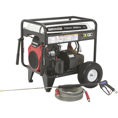 NorthStar Gas Cold Water Pressure Washer, 5000 PSI, 5.0 GPM, Honda Engine, Electric Start, Belt Drive, Model# 1571493 — Main View