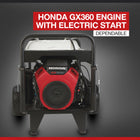 NorthStar Gas Cold Water Pressure Washer, 5000 PSI, 5.0 GPM, Honda Engine, Electric Start, Belt Drive, Model# 1571493 — Image 3