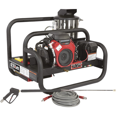 NorthStar Gas Hot Water Commercial Pressure Washer Skid, 4,000 PSI, 4.0 GPM, Honda Engine — Main View