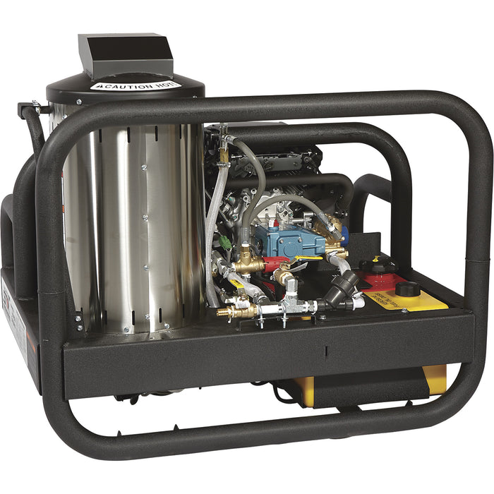 NorthStar Gas Hot Water Commercial Pressure Washer Skid, 4,000 PSI, 4.0 GPM, Honda Engine
