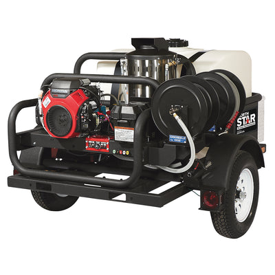 NorthStar Trailer-Mounted Hot Water Commercial Pressure Washer, 4000 PSI, 4.0 GPM, Honda Engine, 200-Gal. Water Tank — Main View