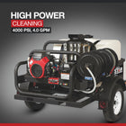 NorthStar Trailer-Mounted Hot Water Commercial Pressure Washer, 4000 PSI, 4.0 GPM, Honda Engine, 200-Gal. Water Tank — Image 2