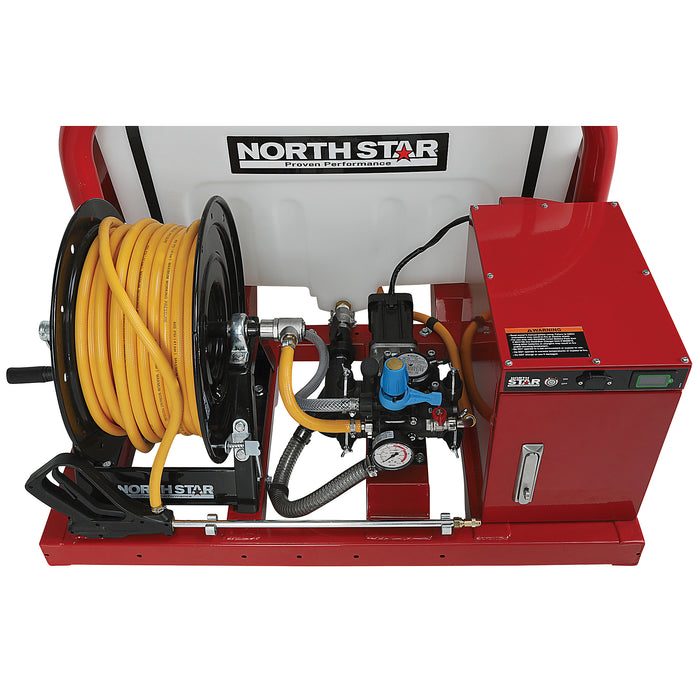 NorthStar 55-Gallon Battery-Powered Skid Sprayer, 5 GPM Flow Rate, 350 PSI