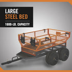 Bannon Utility Trailer with Fold-Down Tailgate and Removable Side Panels, 1,600-Lb./24 Cu. Ft. Capacity — Image 2