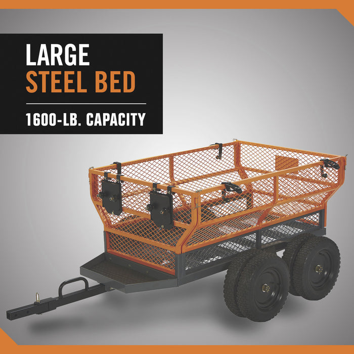Bannon Utility Trailer with Fold-Down Tailgate and Removable Side Panels, 1,600-Lb./24 Cu. Ft. Capacity