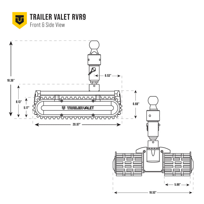 Trailer Valet, RVR9 - 9000 lbs remote-controlled trailer mover, Model# TVRVR9