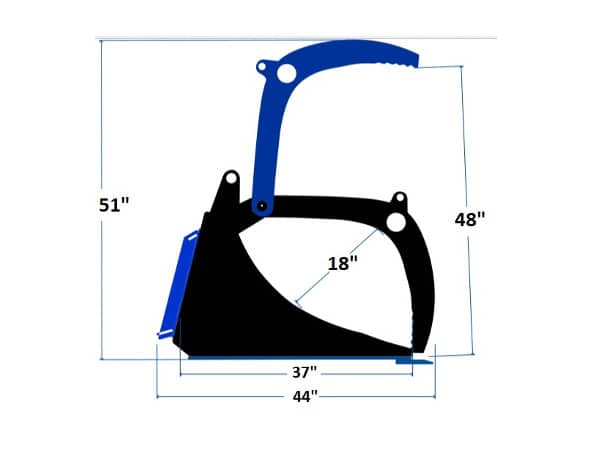 Skid Steer Demolition Grapple Bucket (DG)