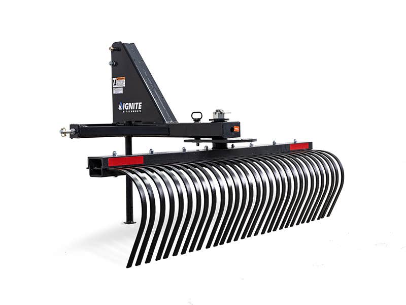 Ignite Attachments Tine Rake for Tractors — Main View