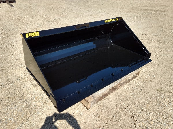 Stinger Attachments Skid Steer Material Bucket – Series 3 (MB3) — Main View