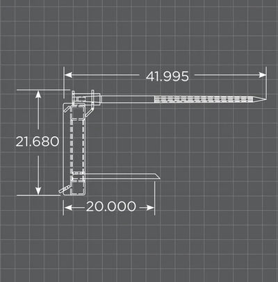 Loflin Fabrication Skid Steer Hay Spear — Main View