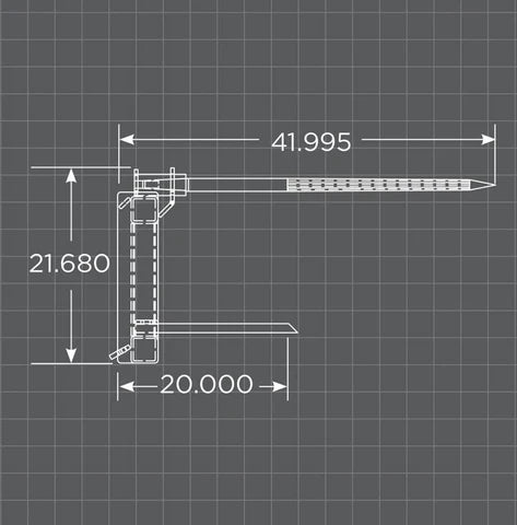 Loflin Fabrication Skid Steer Hay Spear — Main View