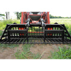 Loflin Fabrication Compact Tractor Rock Bucket Grapple — Main View